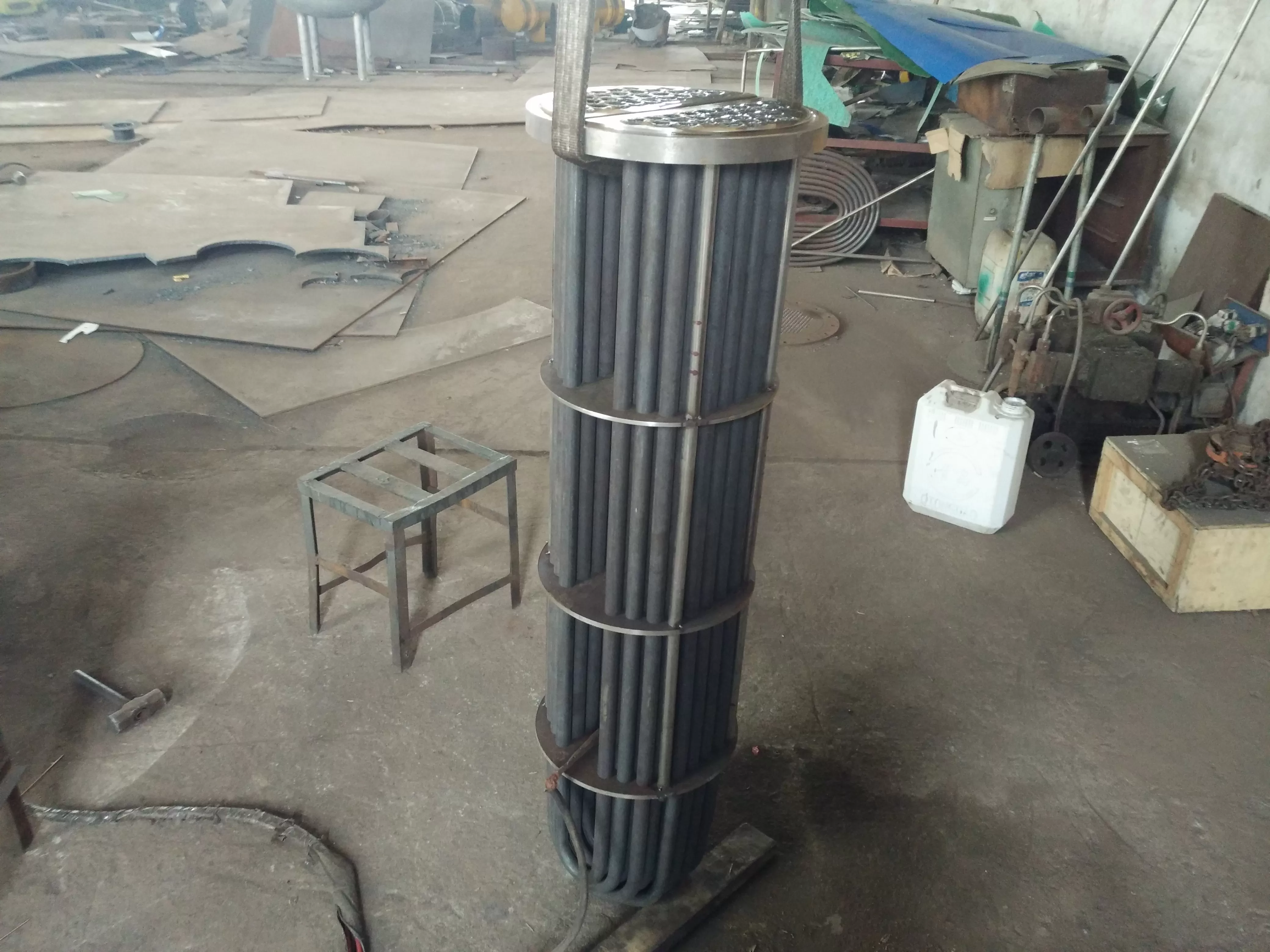 Positive displacement heat exchanger tube exchange