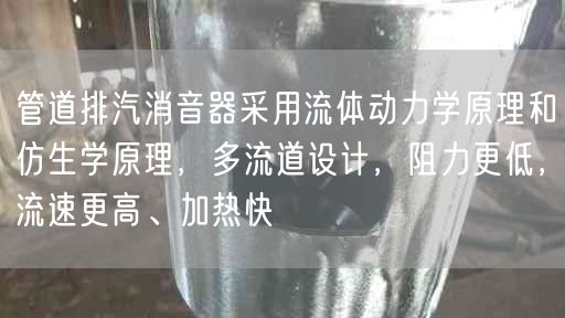 管道排汽消音器采用流体动力学原理和仿生学原理，多流道设计，阻力更低，流速更高、加